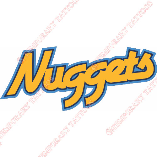 Denver Nuggets Customize Temporary Tattoos Stickers NO.978